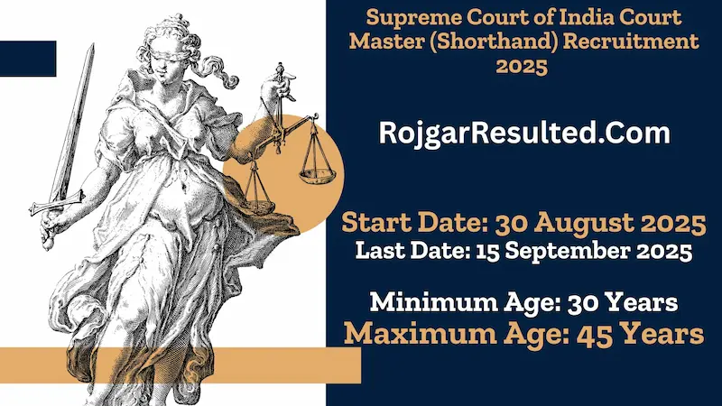 Supreme Court of India Court Master (Shorthand) Recruitment