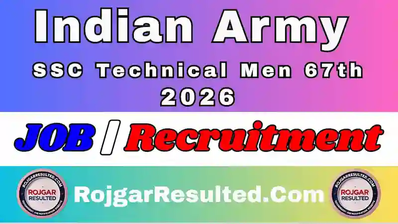 Indian Army SSC Technical Men 67th